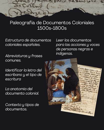 Paleografía de Documentos Coloniales, 1500s-1800s