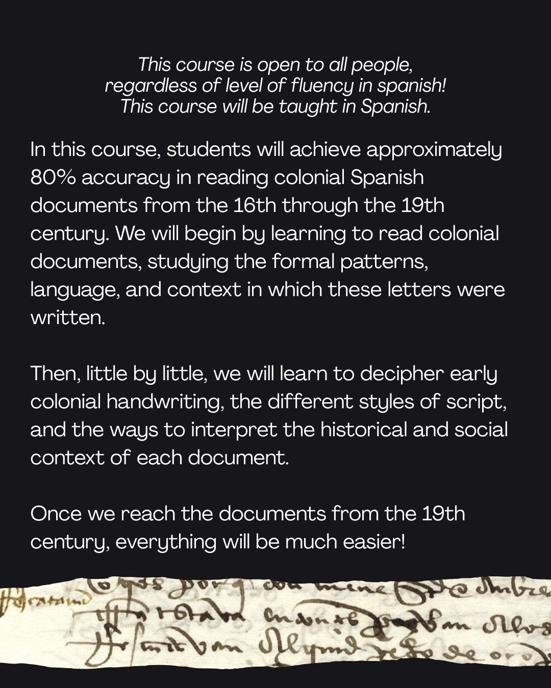 Paleografía de Documentos Coloniales, 1500s-1800s